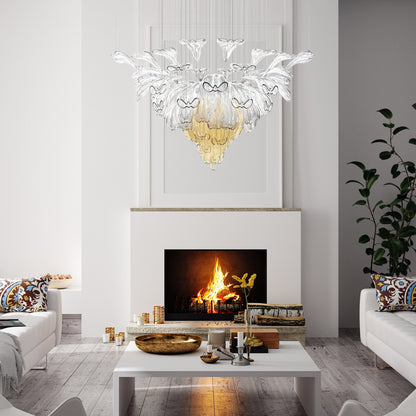 Veraenus Chandelier Hand-blown Bohemian Crystal Glass 39.4"D