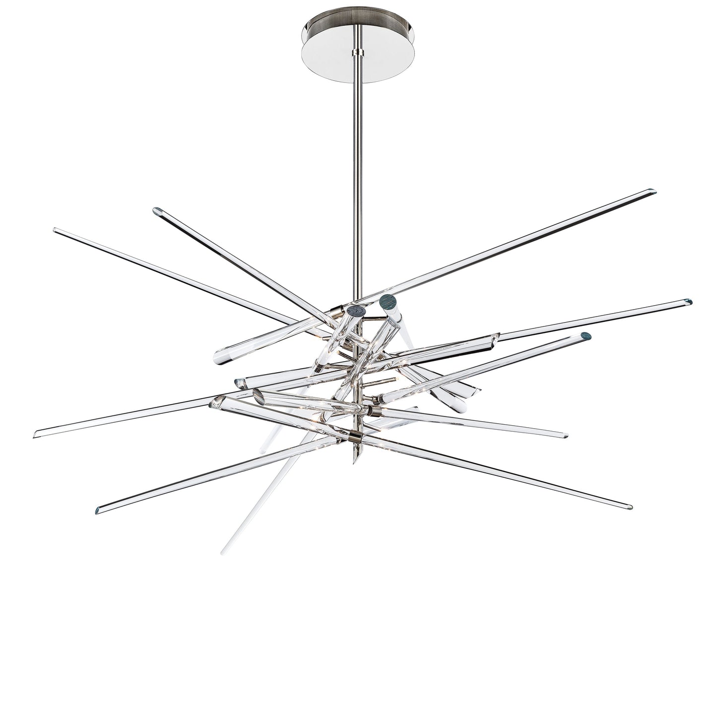 Quaoulume Why Not Sculpture Chandelier Hand Blown Glass & Stainless Steel 59.1"W