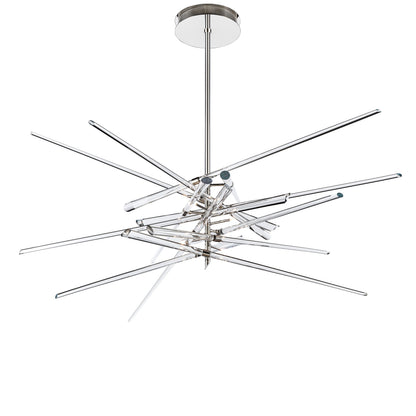 Quaoulume Why Not Sculpture Chandelier Hand Blown Glass & Stainless Steel 59.1"W
