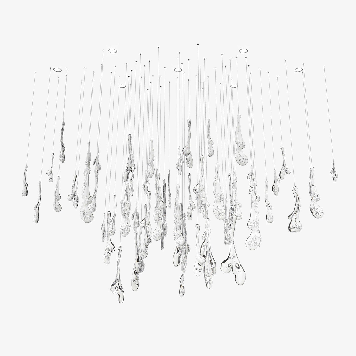 Ciroionix Chandelier Hand-blown Bohemian Crystal Glass 70.9"W x 22.8"D