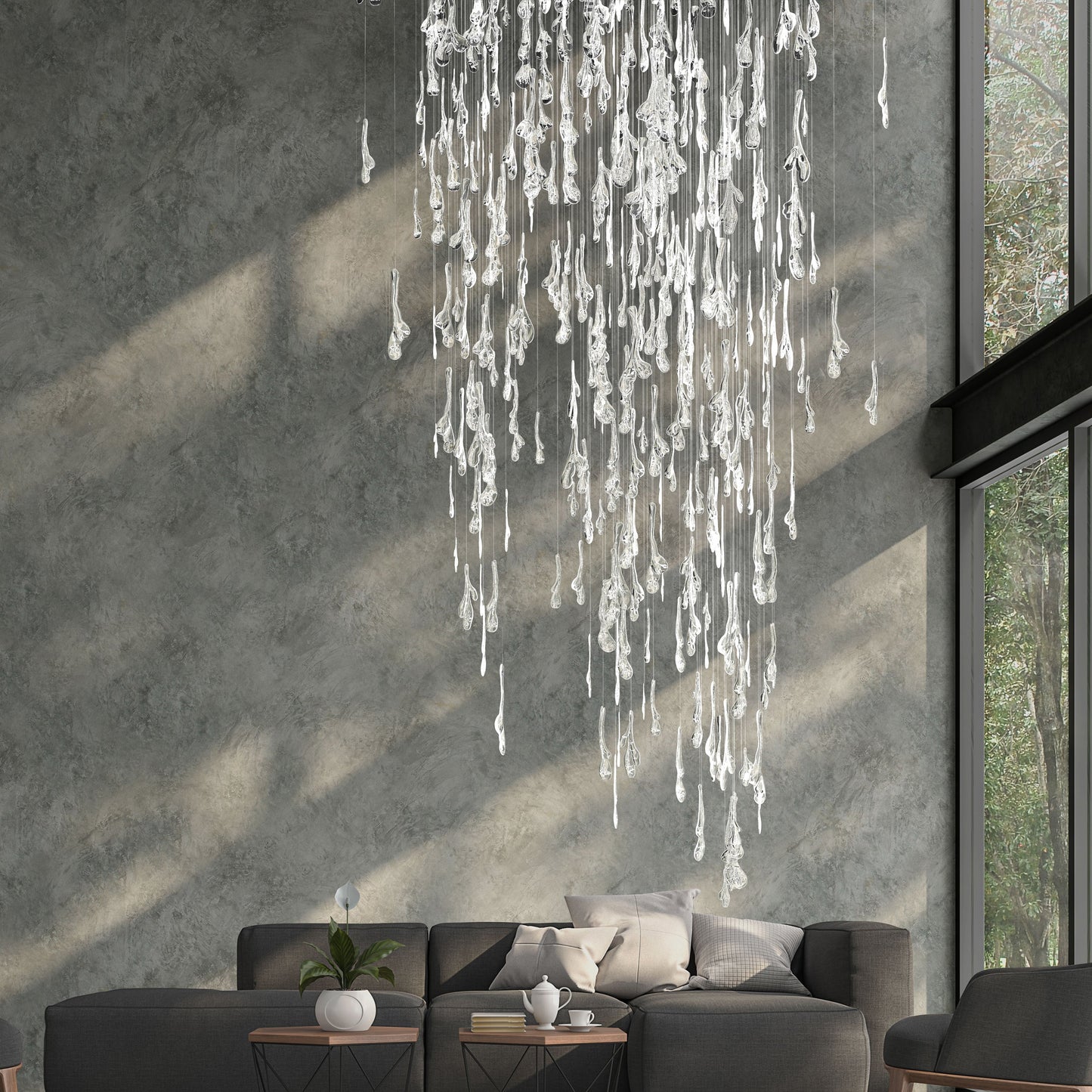 Ciroionix Chandelier Hand-blown Bohemian Crystal Glass 70.9"W x 22.8"D
