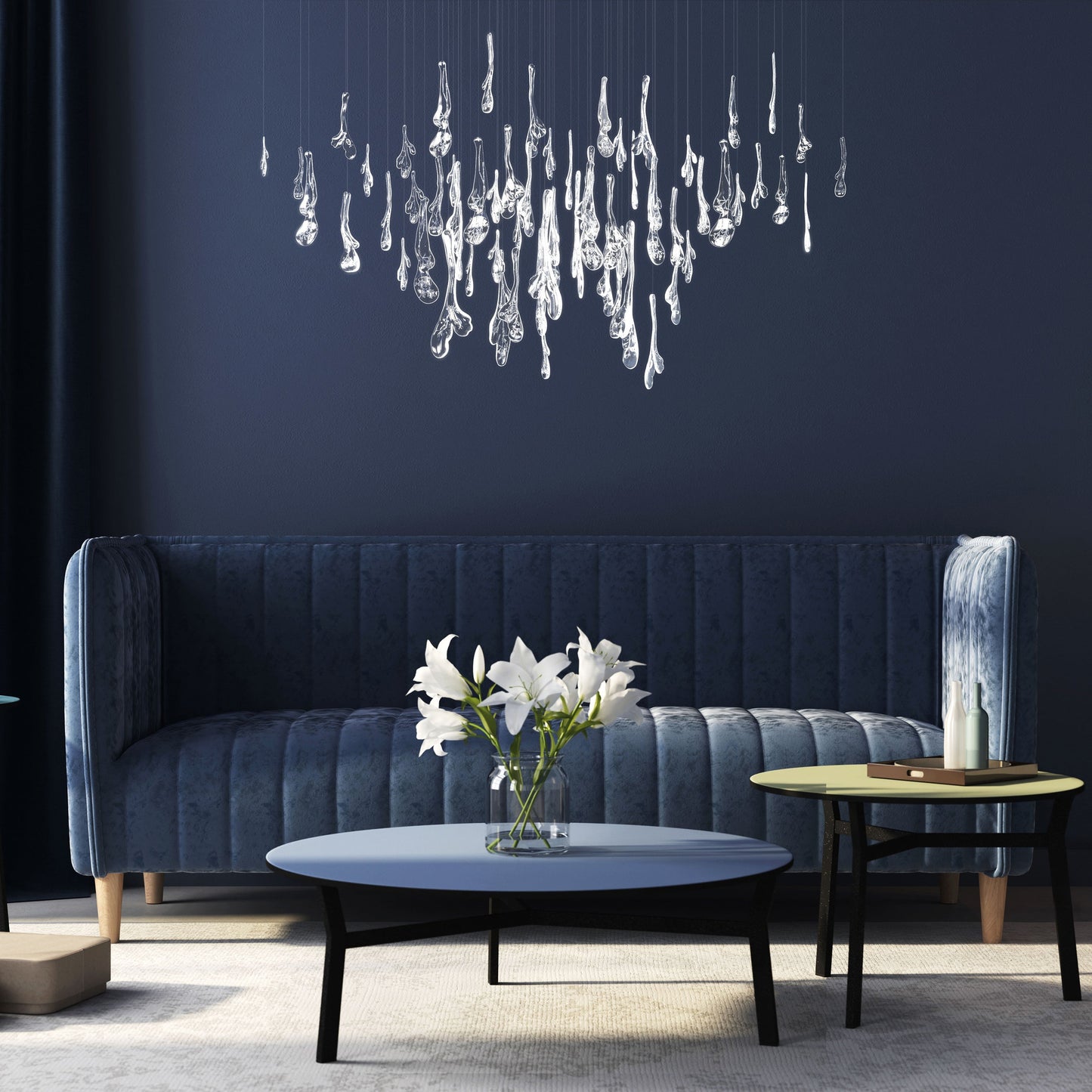 Ciroionix Chandelier Hand-blown Bohemian Crystal Glass 70.9"W x 22.8"D