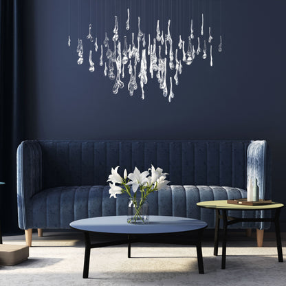 Ciroionix Chandelier Hand-blown Bohemian Crystal Glass 70.9"W x 22.8"D