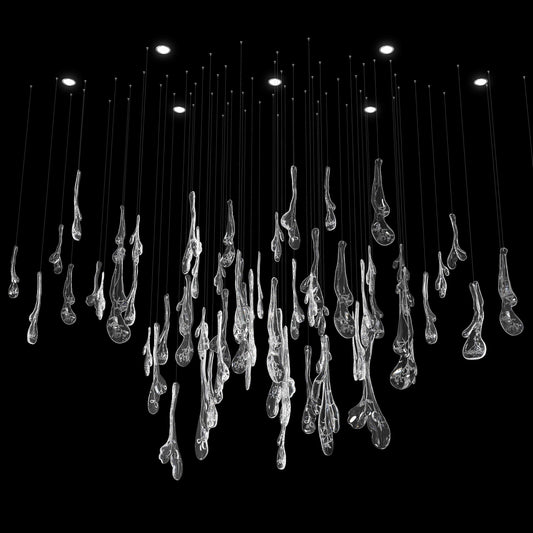 Ciroionix Chandelier Hand-blown Bohemian Crystal Glass 70.9"W x 22.8"D