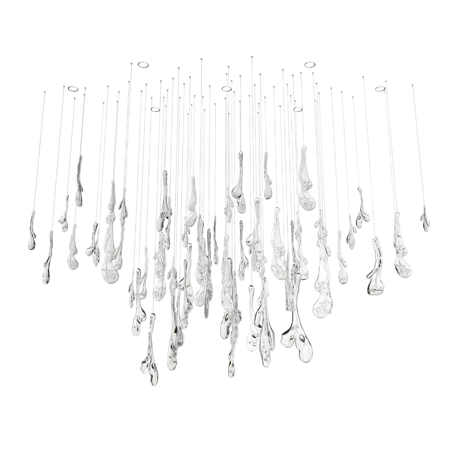 Ciroionix Chandelier Hand-blown Bohemian Crystal Glass 70.9"W x 22.8"D