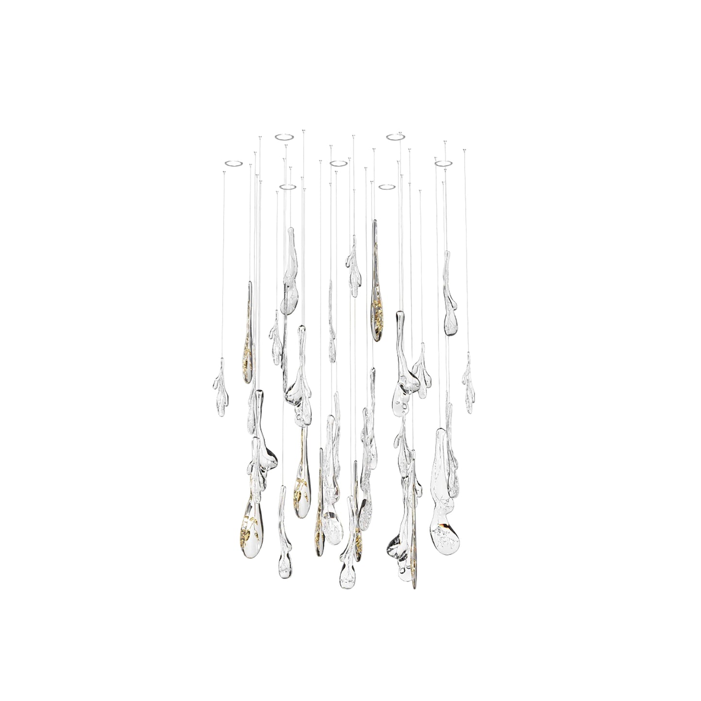Ciroionix Oval Chandelier Hand-blown Bohemian Crystal Glass 33.1"W x 27.9"D
