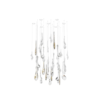 Ciroionix Oval Chandelier Hand-blown Bohemian Crystal Glass 33.1"W x 27.9"D