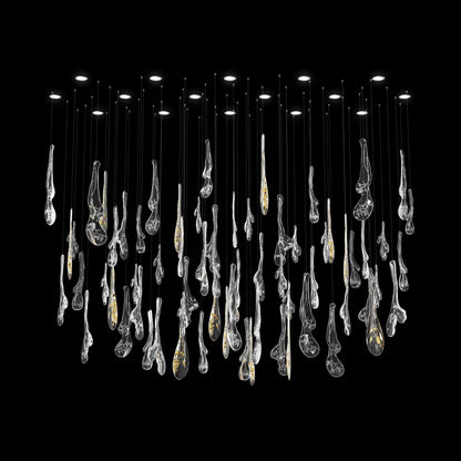 Ciroionix Oval Chandelier Hand-blown Bohemian Crystal Glass 33.1"W x 27.9"D