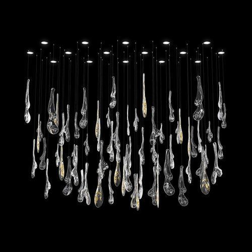 Ciroionix Oval Chandelier Hand-blown Bohemian Crystal Glass 33.1"W x 27.9"D