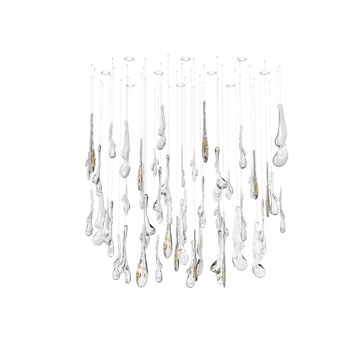 Ciroionix Oval Chandelier Hand-blown Bohemian Crystal Glass 33.1"W x 27.9"D