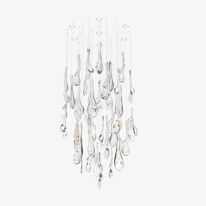Ciroionix Round Chandelier Hand-blown Bohemian Crystal Glass 29.1"D