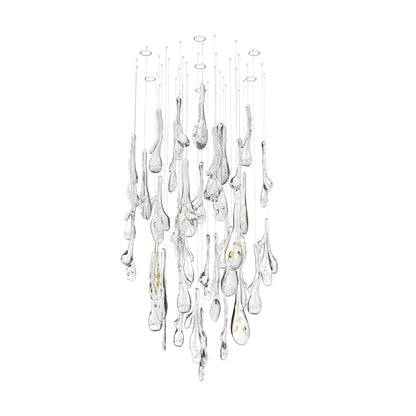 Ciroionix Round Chandelier Hand-blown Bohemian Crystal Glass 29.1"D