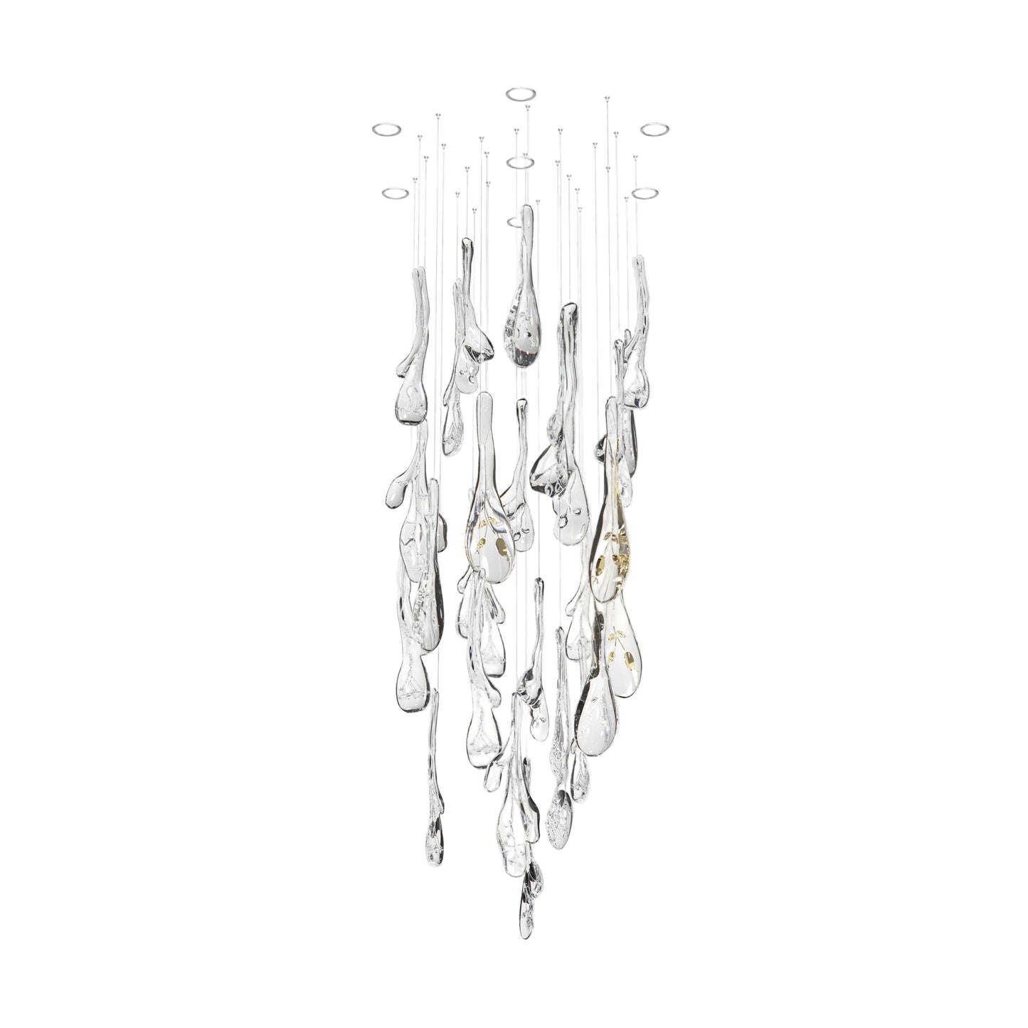 Ciroionix Round Chandelier Hand-blown Bohemian Crystal Glass 29.1"D