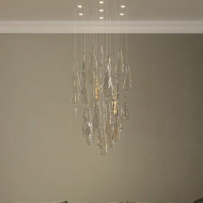 Ciroionix Round Chandelier Hand-blown Bohemian Crystal Glass 29.1"D