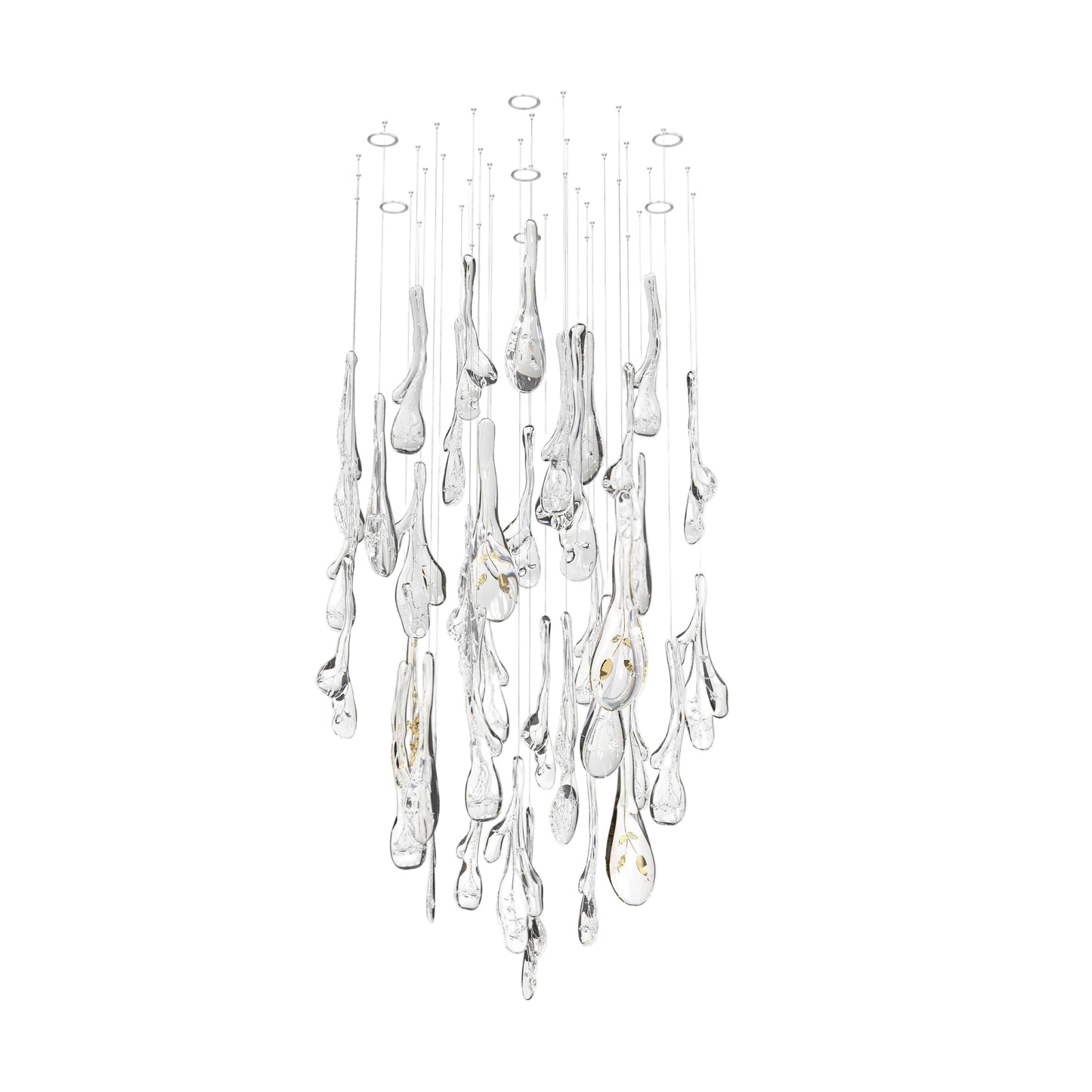 Ciroionix Round Chandelier Hand-blown Bohemian Crystal Glass 29.1"D