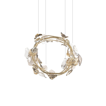 Galolix Chandelier Hand-blown Bohemian Crystal Glass & Metal 23.6"W x 21.6"D