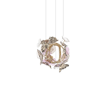 Galolix Chandelier Hand-blown Bohemian Crystal Glass & Metal 23.6"W x 21.6"D
