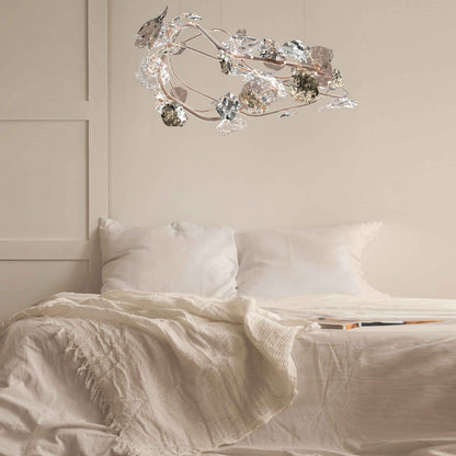 Galolix Oval Chandelier Hand-blown Bohemian Crystal Glass & Metal 59.1"W x 39.4"D