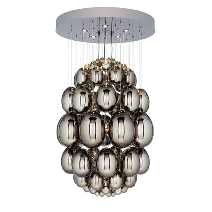 Ciroitor Sculpture Chandelier Hand Blown Glass & Stainless Steel 34.6"D
