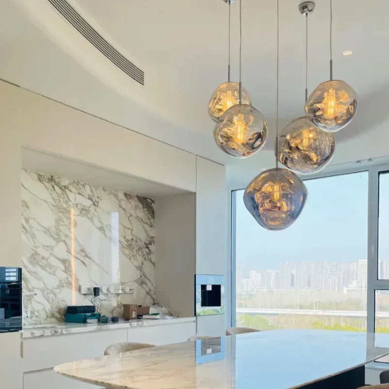 Modern Rock Acrylic Special Shape Pendant Lighting