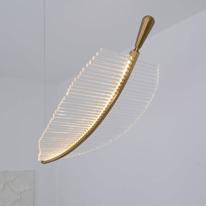 Leaf Crystal Spiral LED Chandelier