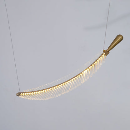 Leaf Crystal Spiral LED Chandelier