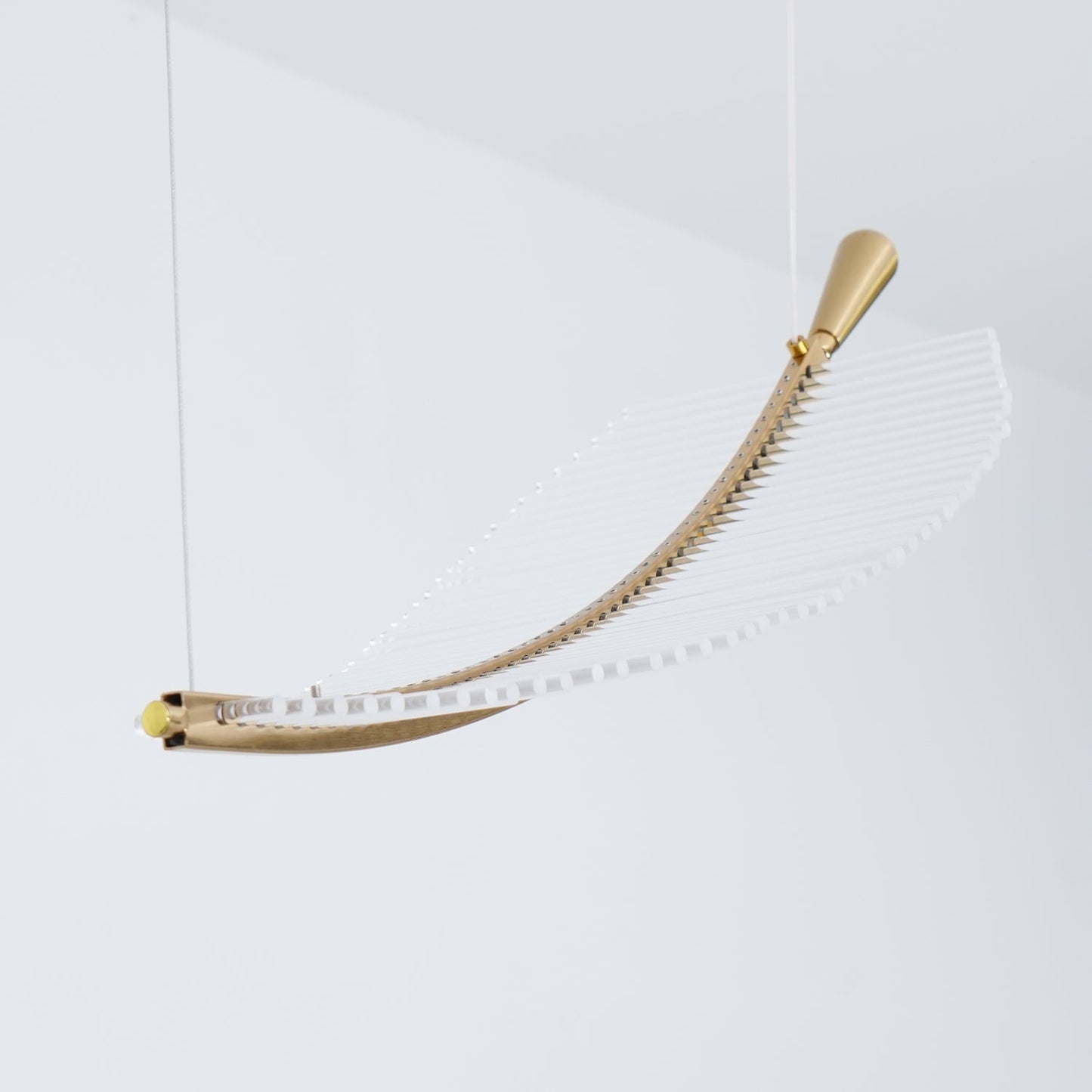 Leaf Crystal Spiral LED Chandelier