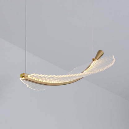 Leaf Crystal Spiral LED Chandelier