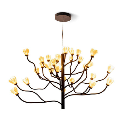 Zenelora LED Chandelier Porcelain & Aluminum 55"D