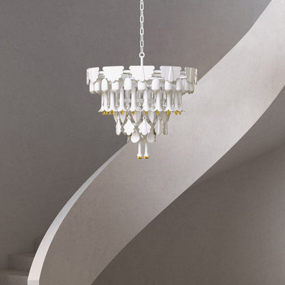 Lunovia Chandelier Glass & Porcelain & Metal