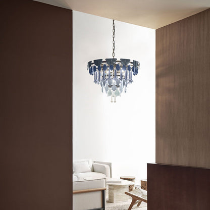 Lunovia Chandelier Glass & Porcelain & Metal