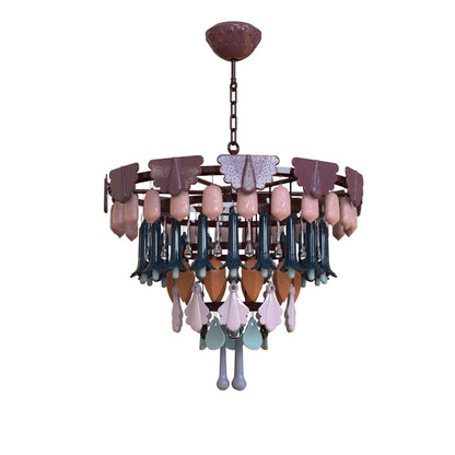 Lunovia Chandelier Glass & Porcelain & Metal