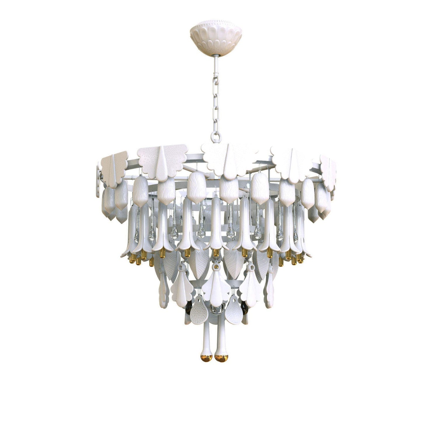 Lunovia Chandelier Glass & Porcelain & Metal