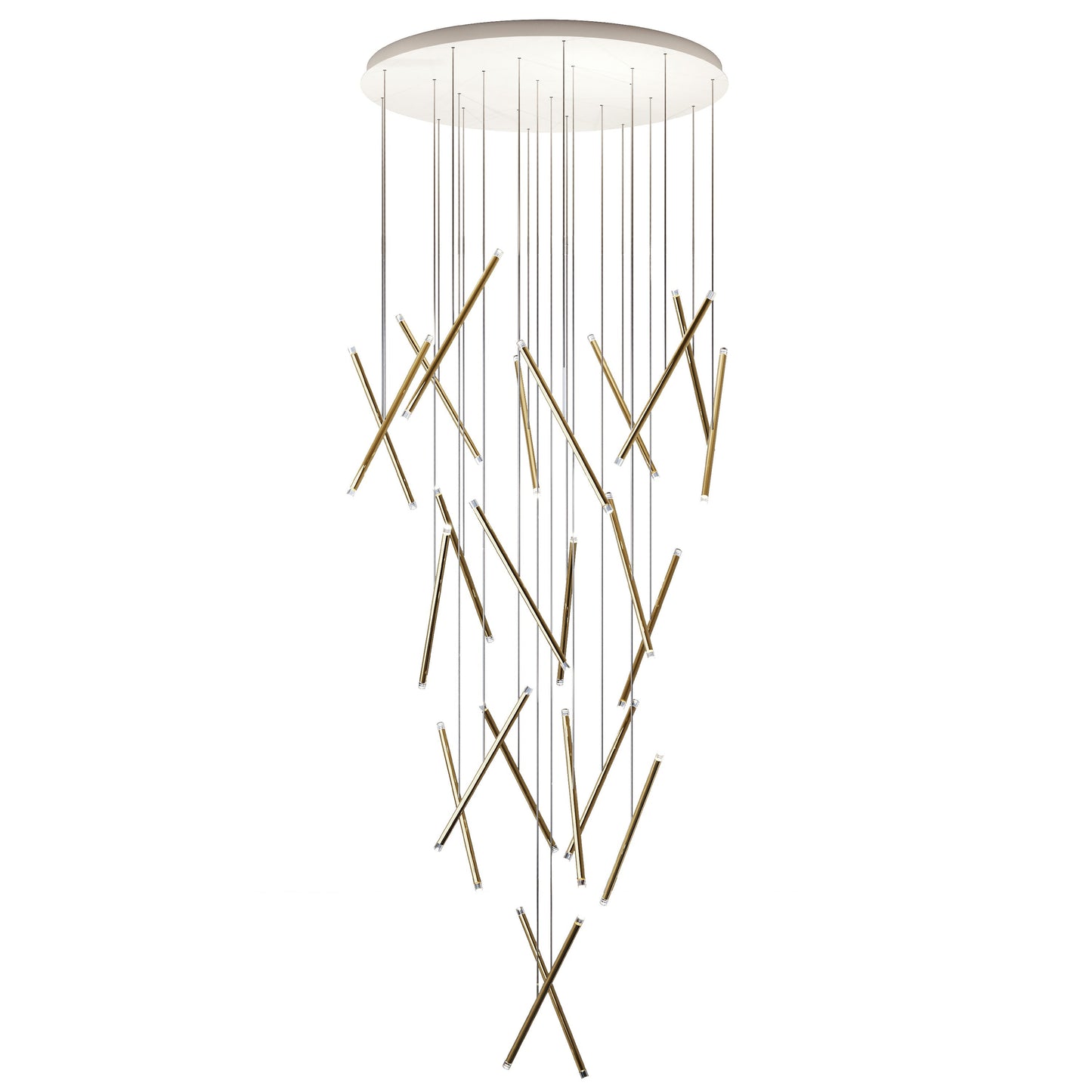 Norocyn Nano Duo Multi-Light Round Chandelier Aluminum & Steel