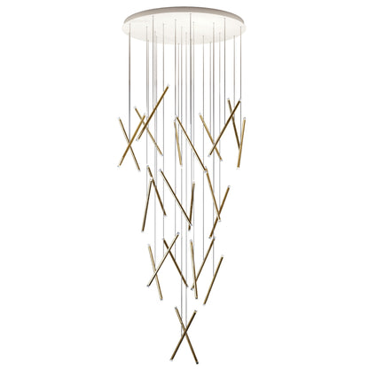 Norocyn Nano Duo Multi-Light Round Chandelier Aluminum & Steel