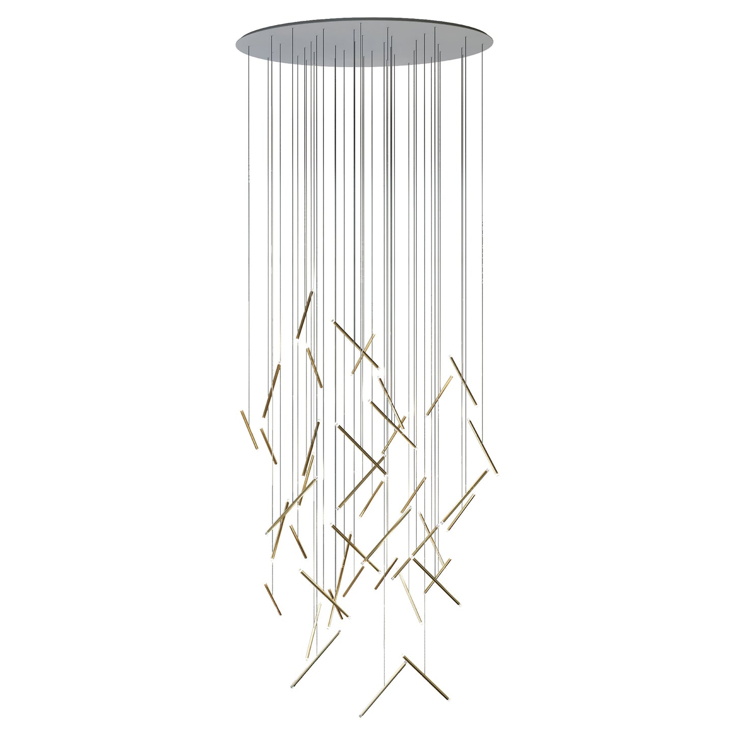 Norocyn Nano Duo Multi-Light Round Chandelier Aluminum & Steel