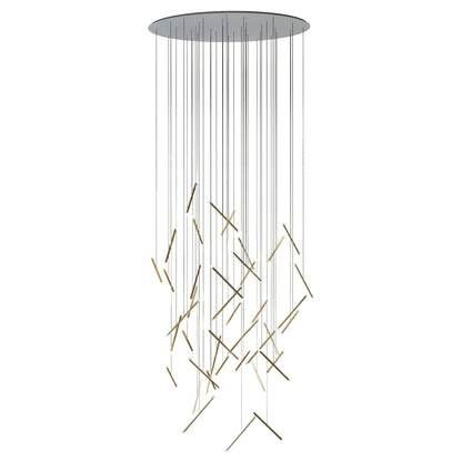 Norocyn Nano Duo Multi-Light Round Chandelier Aluminum & Steel