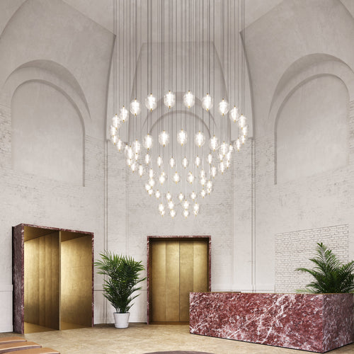 Ciroynix Multi-Light Micro Chandelier Crystal & Steel