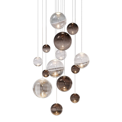 Aviulora Solo Multi-Light Round Chandelier Blown Glass & Steel
