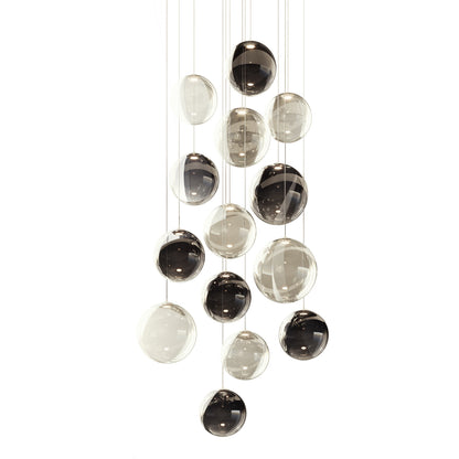 Aviulora Solo Multi-Light Round Chandelier Blown Glass & Steel