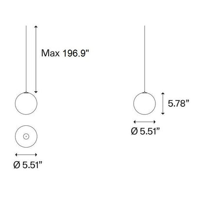 Aviulora Solo Multi-Light Round Chandelier Blown Glass & Steel