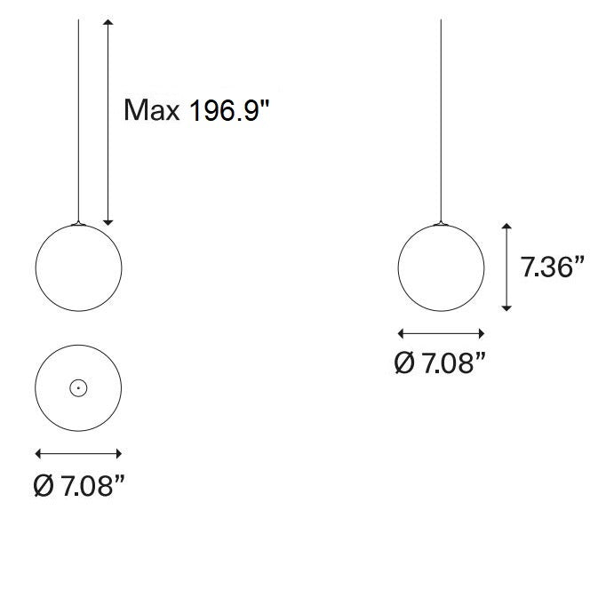 Aviulora Solo Multi-Light Round Chandelier Blown Glass & Steel