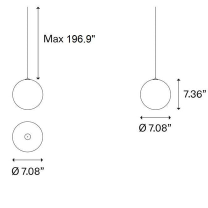 Aviulora Solo Multi-Light Round Chandelier Blown Glass & Steel