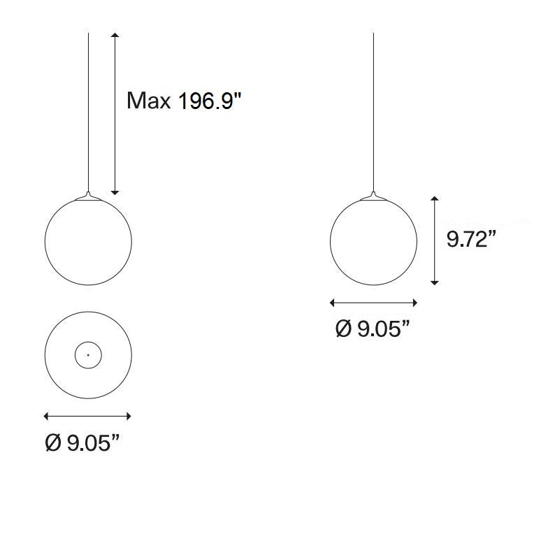 Aviulora Solo Multi-Light Round Chandelier Blown Glass & Steel