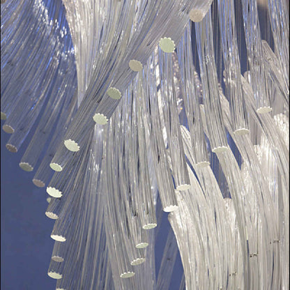 long stair crystal chandelier