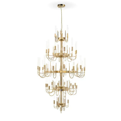 Luxury 5-Tier Crystal Rods Luxury Gala Chandelier