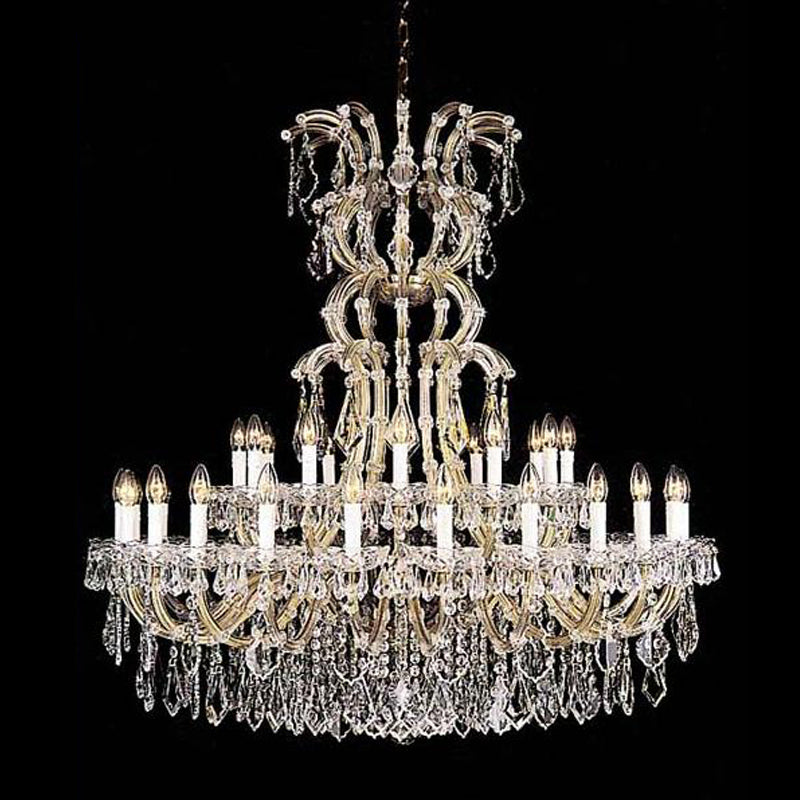 Maria theresa 36 light gold chandelier