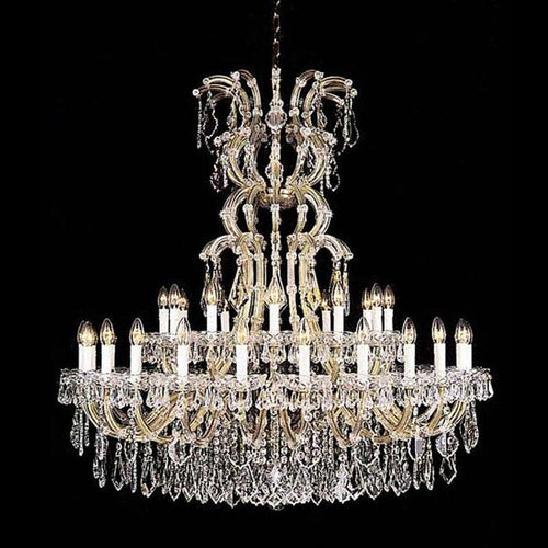 Maria theresa 36 light gold chandelier