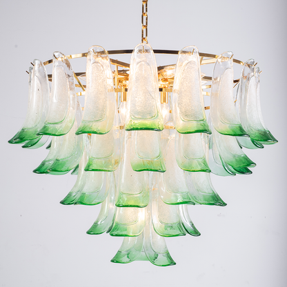 Murano Glass Mid Century Petal Chandelier