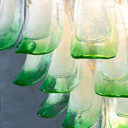 Murano Glass Mid Century Petal Chandelier